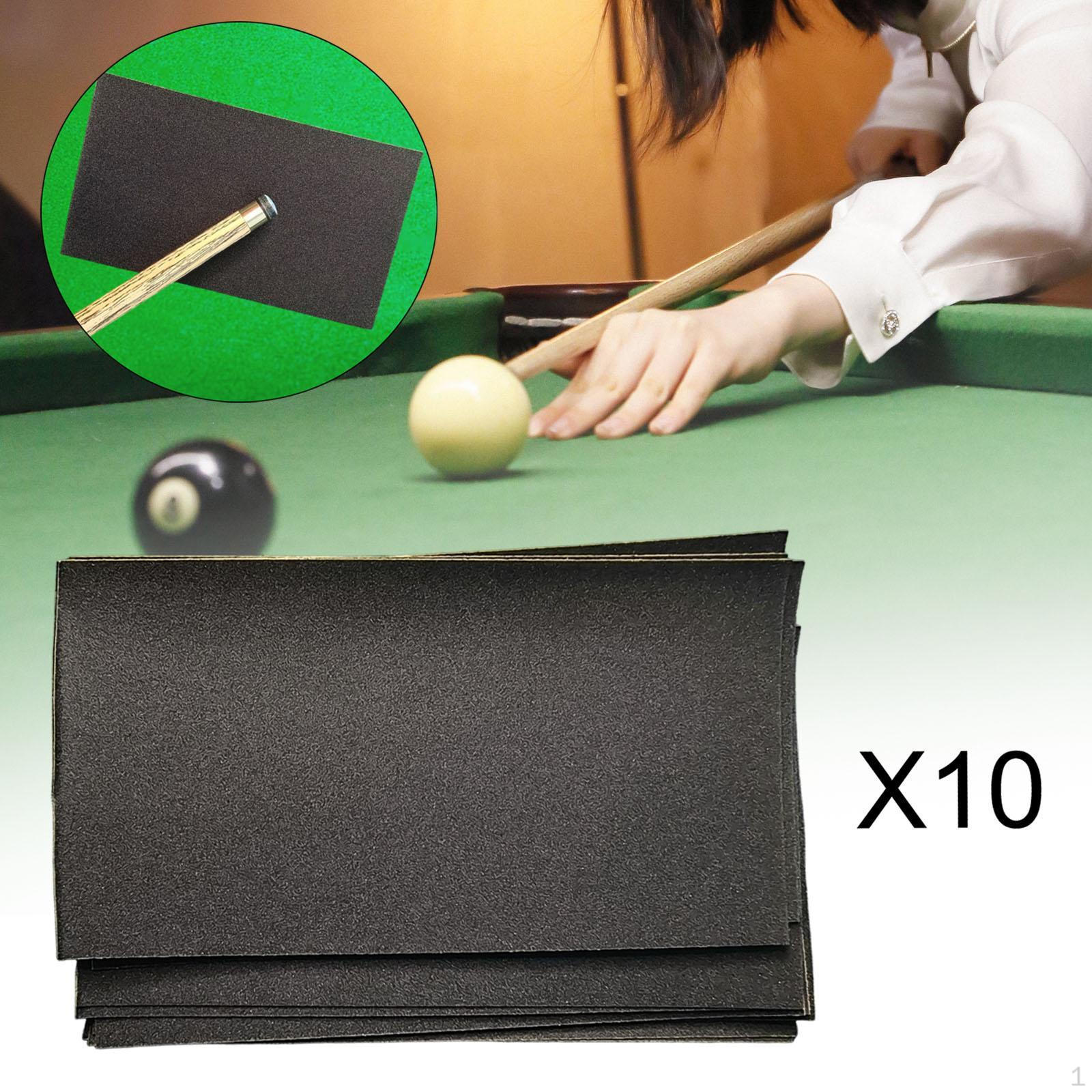 

10 Billiard Cue Sandpapers, Snooker Cleaning Tool, Equipment Accessories, Polishing 1500 Grit