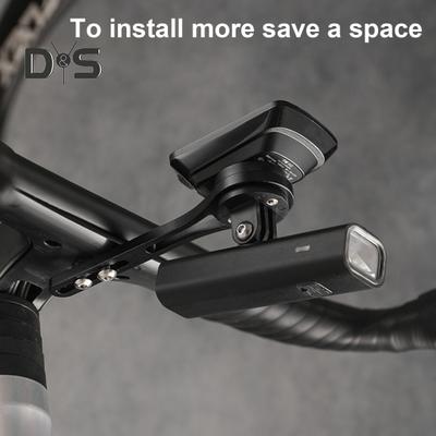 Out Front Bike Mount Aluminum Alloy Bracket with Replaceable Bike Computer Base Adjustable Integrated Out Front Bicycle Mount for Garmin Edge
