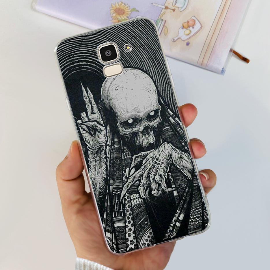 For Samsung Galaxy J6 2018 Case SM-J600F Stylish Painted Cover Clear Silicone Soft TPU Phone Case For Samsung J6 Plus J6+ Bumper