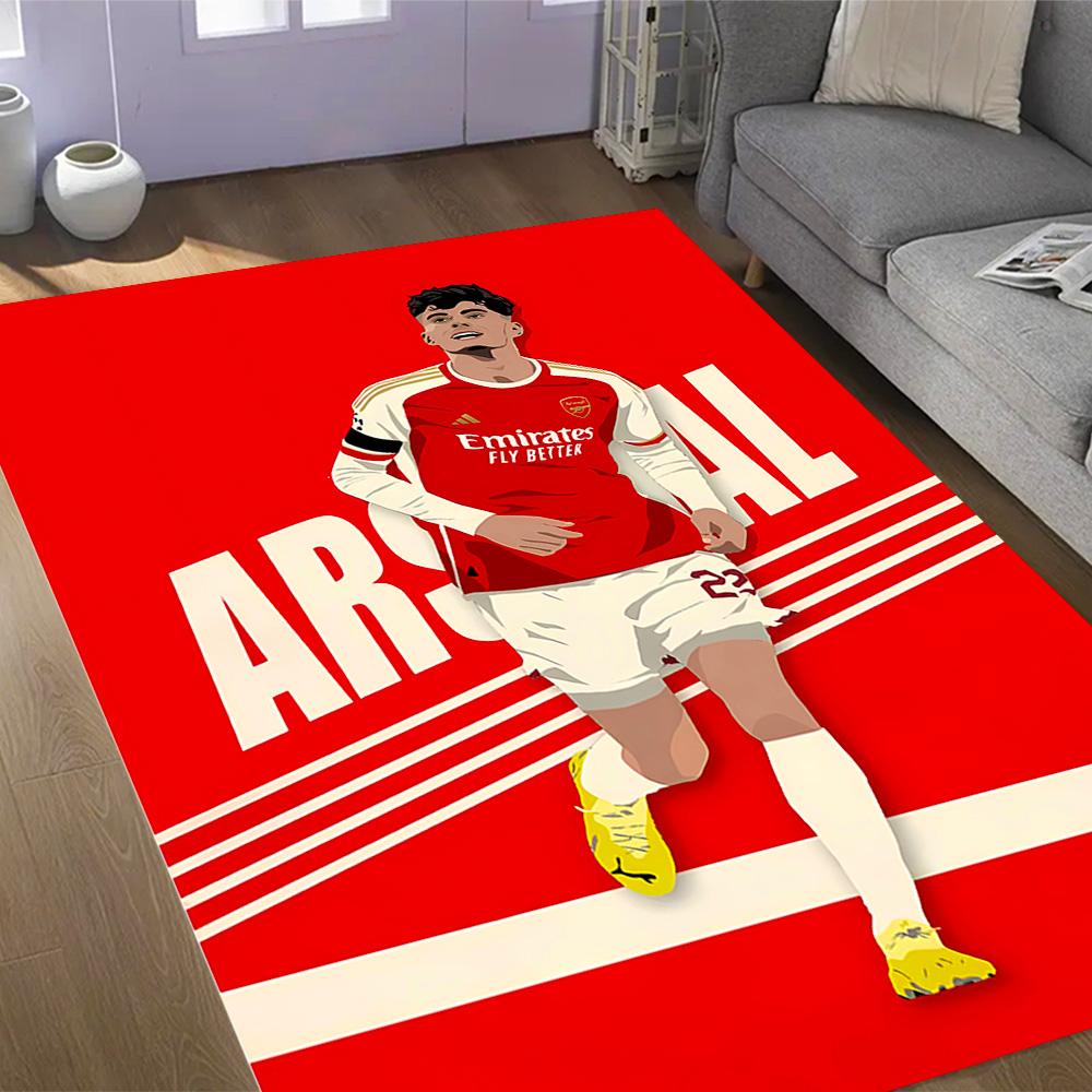 Ronaldo's Iconic Celebration Themed Anti-Slip Rugs - Polyester Home Decor, Suitable for Bedrooms, Living Rooms, Doorways, Studios, and Decorations