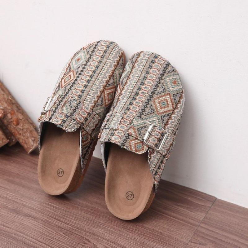 Женские сандалии-слайды на платформе с закрытым носком, массивные летние туфли 43 зелёный