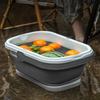 Multifunctional Folding Picnic Bucket With Lid Portable Camping Table Outdoor Travel Food Fruit Water Storage Container