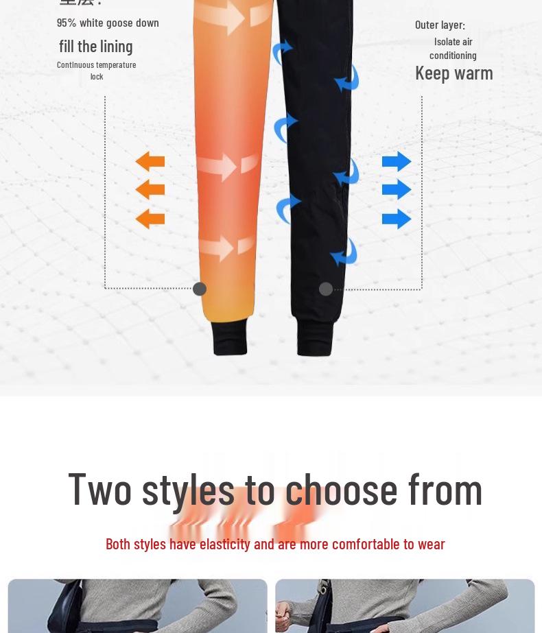 2025 Women's Extreme Cold Goose Down Pants - Winter Cotton Outerwear for -40°C Snow