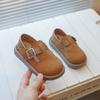 New Boys Casual Shoes Children Fashion Buckle Round-toe Britain Style Girls Loafers Versatile Breatheable Kids Unisex Shoes