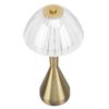 Gold Cordless Desk Lamp Rechargeable 3 Color Touch Dimmable Bedroom Crystal Lamp for Restaurant Dini