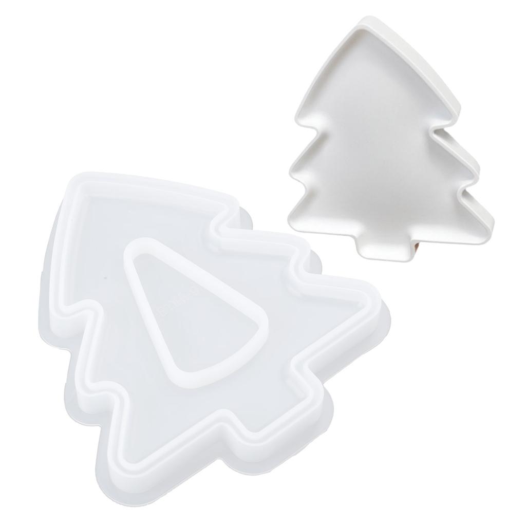 Creative Christmas Sturdy Silicone Resin Form Portable Flexible Dish Molds Stylish Epoxy Castes for Home Decoration