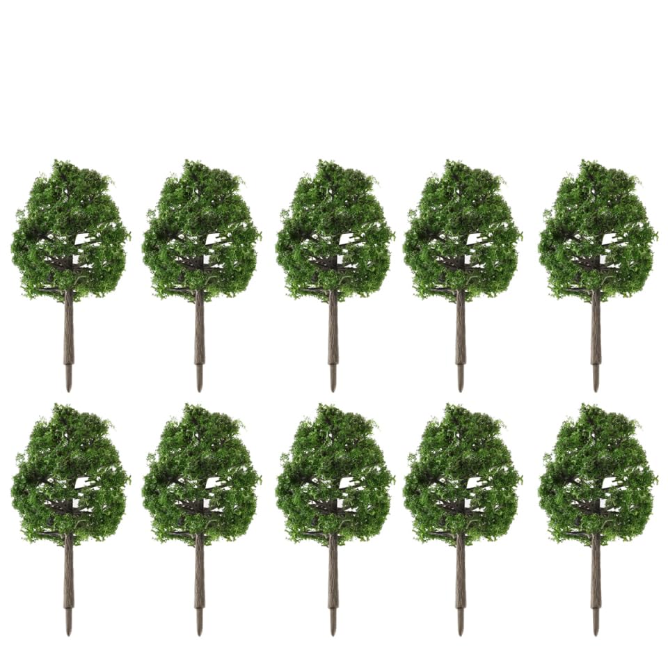 WINOMO Tree Model Model Trees for Miniature Educational Set of 9cm Trees, Railways, Buildings, Gardens, Landscapes, - 20, Approx. (Dark Green)