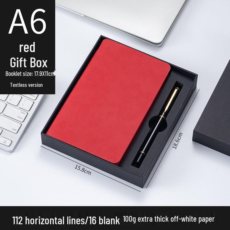 Customizable Sheepskin Notebook with Pen & Free Engraving - Company Logo 2025 Diary, A6/A5/B