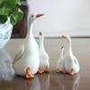Crafts Perfect Duck Resin Statue Mother and Son Duck Decor for Cabinet Living Room Arma De Bolinhas Gel decorative figurines