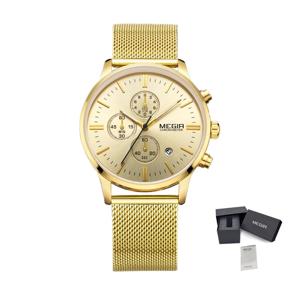 MEGIR Men's Watch Top Brand Luxury Quartz Wristwatch Waterproof Male Business Chronograph Clock Date Relogio Masculino 2011