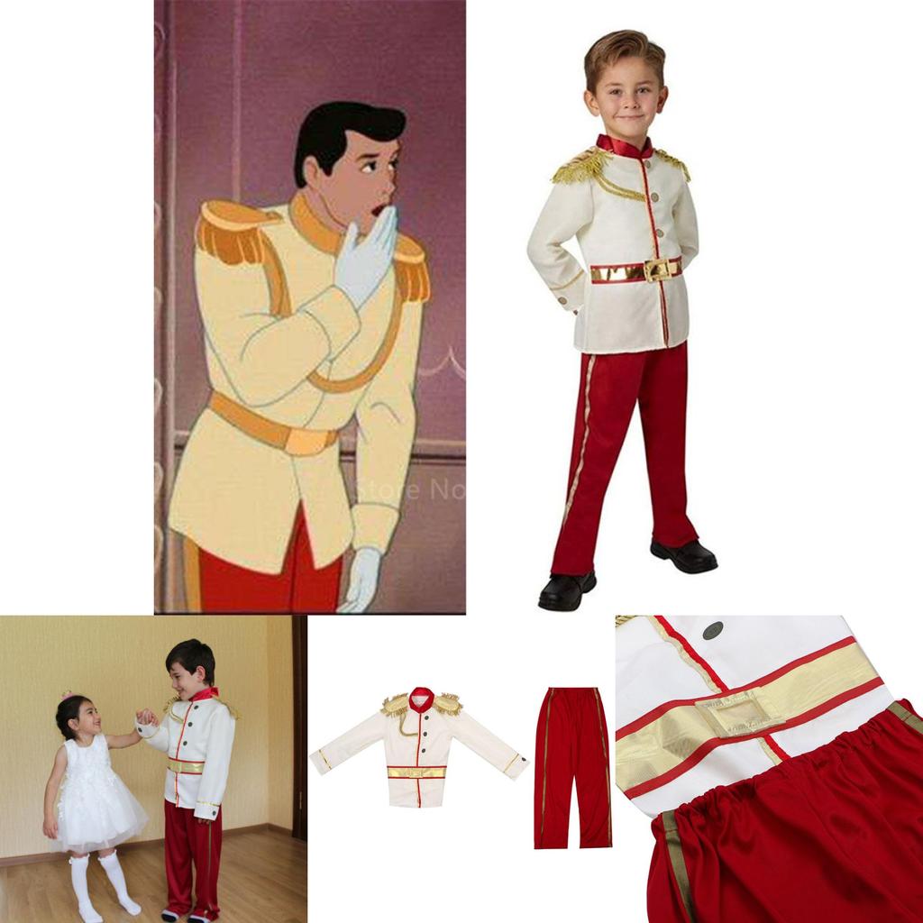 Bezauberndes Anime Schneewittchen Prinz Charming Cosplay Kostüm für Weihnachten Maskerade