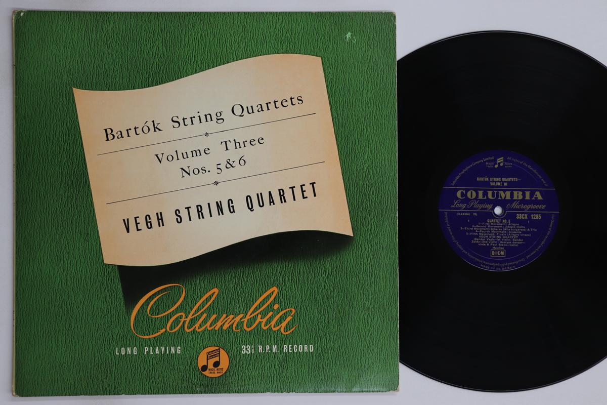 

LP Record VEGH STRING QUARTET - Bartok String Quartets Vol3 No5 / N 33CX1285 COLUMBIA 1956 UK Classical Used