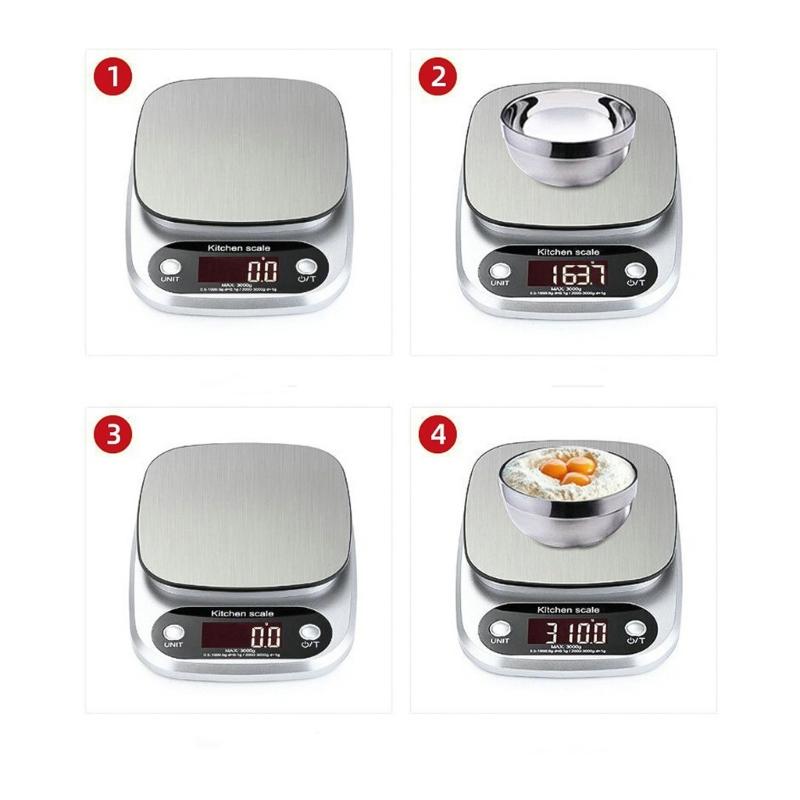 Professional Baking Scale  Precise Measurement 5kg Extreme Rustless Face Large LCD Screen Unit Conversion Weight Function