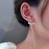Light Luxury Imitation Pearl Stud Earrings Sweet Heart-shaped Ear Stud For Women Fashion Party Wedding Brid Jewelry Gift