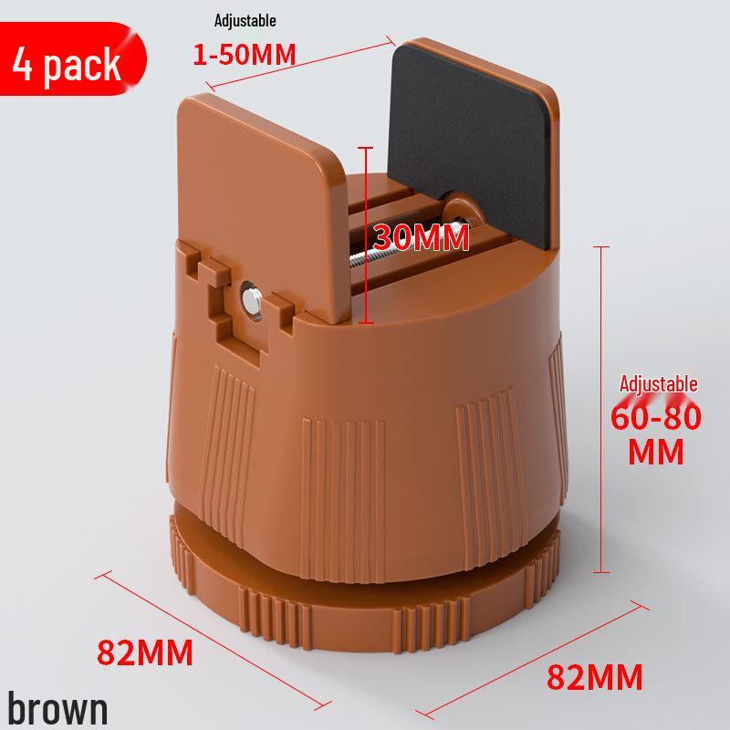 Adjustable Furniture Leg Pads: Clip-on Heightening Blocks for Tables, Chairs, Beds, and Cabinets