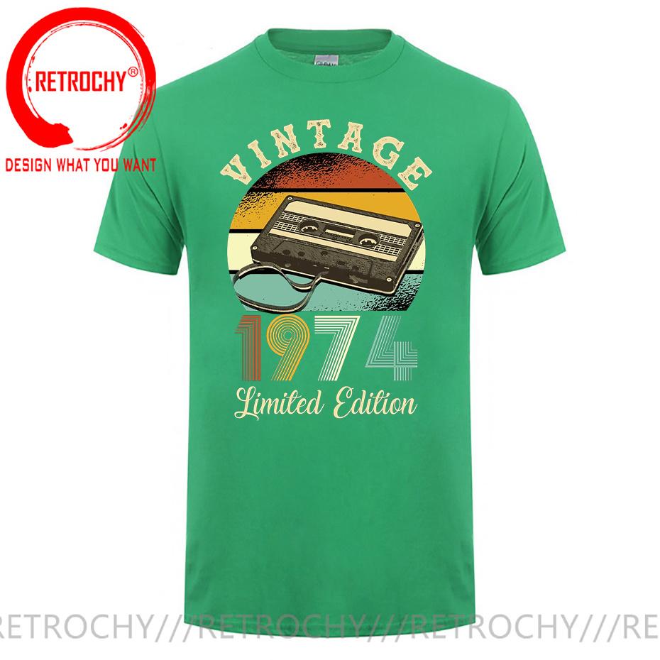 Retro Limited Edition Born In 1974 T Shirt Unisex Vintage 1974 Tshirt Cassette Tape Teeshirt Unisex Unisex Tshirt 70s Birthday Clothes