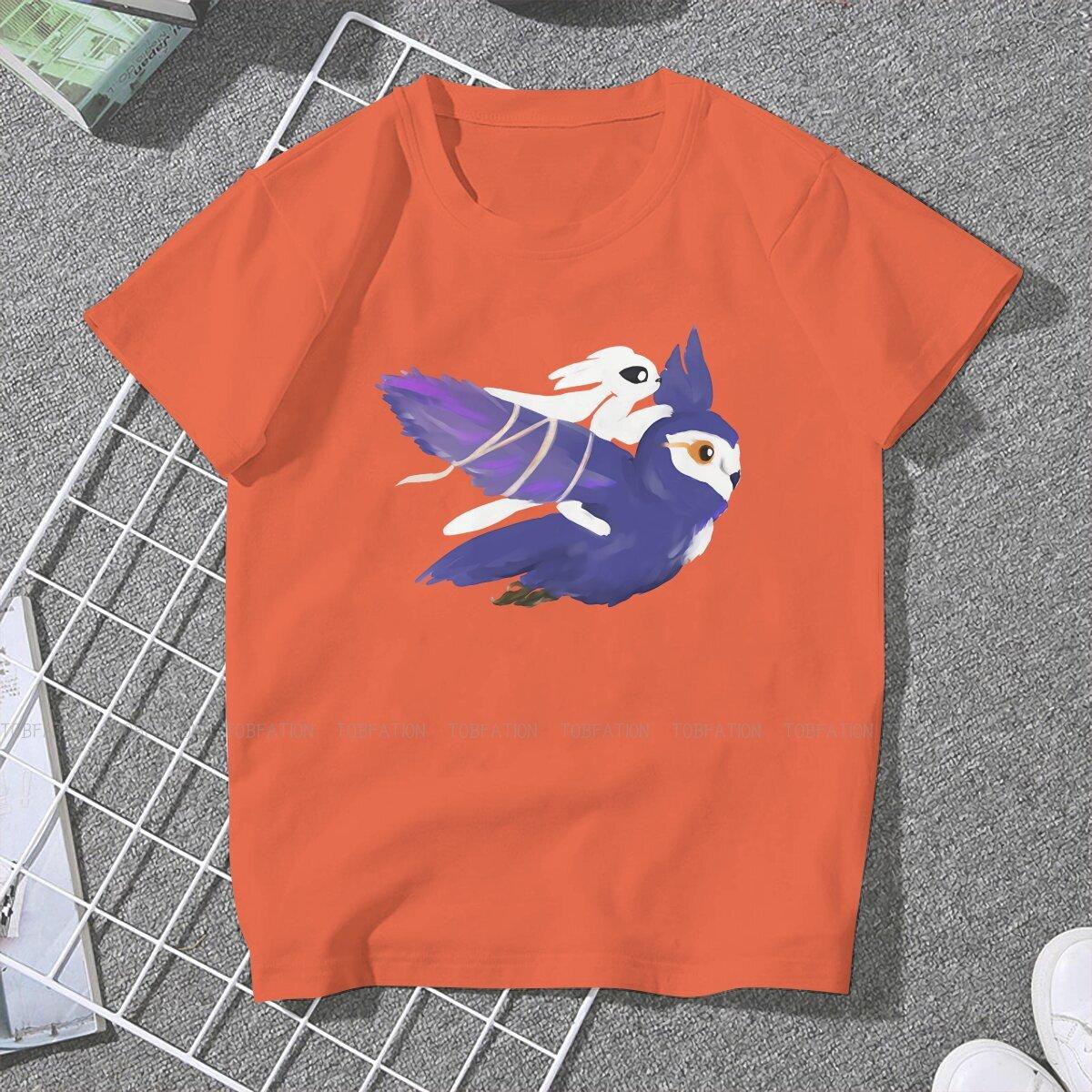 

ZX Ku and Ori in flight Female Shirts Ori and The Blind Forest Vintage Women Tshirts Harajuku Casual Feminine Blusas 4XL