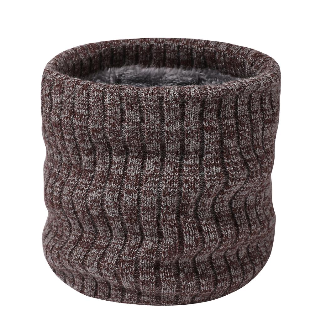 Men and Women's Autumn and Winter Solid Thicken Warm Neck Gaiter Couple's Fashion Striped Knitted Woolen Fleece Lined Neck Warmer