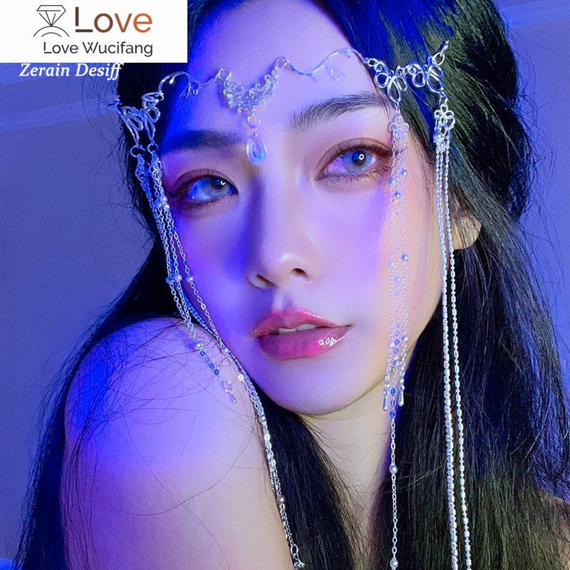 

Роскошные романтические свадебные стразы с бахромой, цепочка на лоб, блестящие кристаллы, рождественский головной убор, свадебные аксессуары, ювелирные изделия, подарки