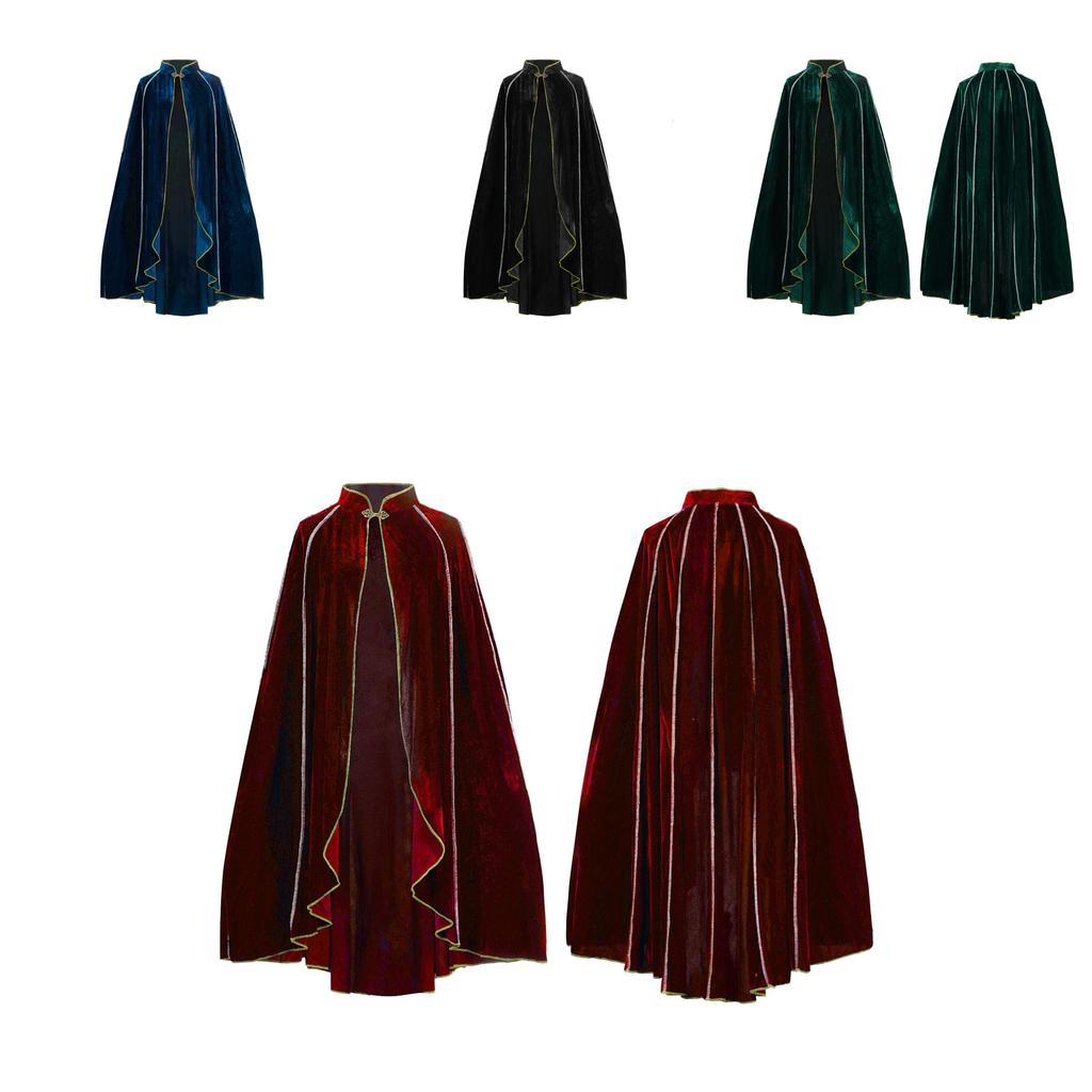 Pelerină Costum Halloween Cu Margini Aurii Pentru Cosplay Și Jocuri de Rol Fantasy