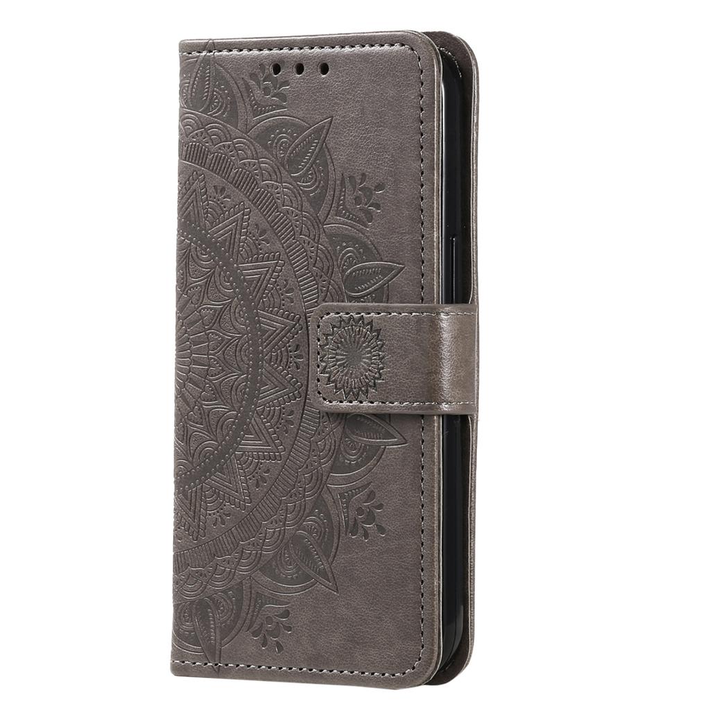 For Xiaomi 13 Lite/Civi 2 5G Imprinted Mandala Flower Pattern Leather Phone Case Wallet Stand Phone Cover with Strap