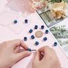 12Pcs PVD Vacuum Plating Stainless Steel Beads, Groove, Column, Blue, 10x8~9mm, Hole: 6.5mm