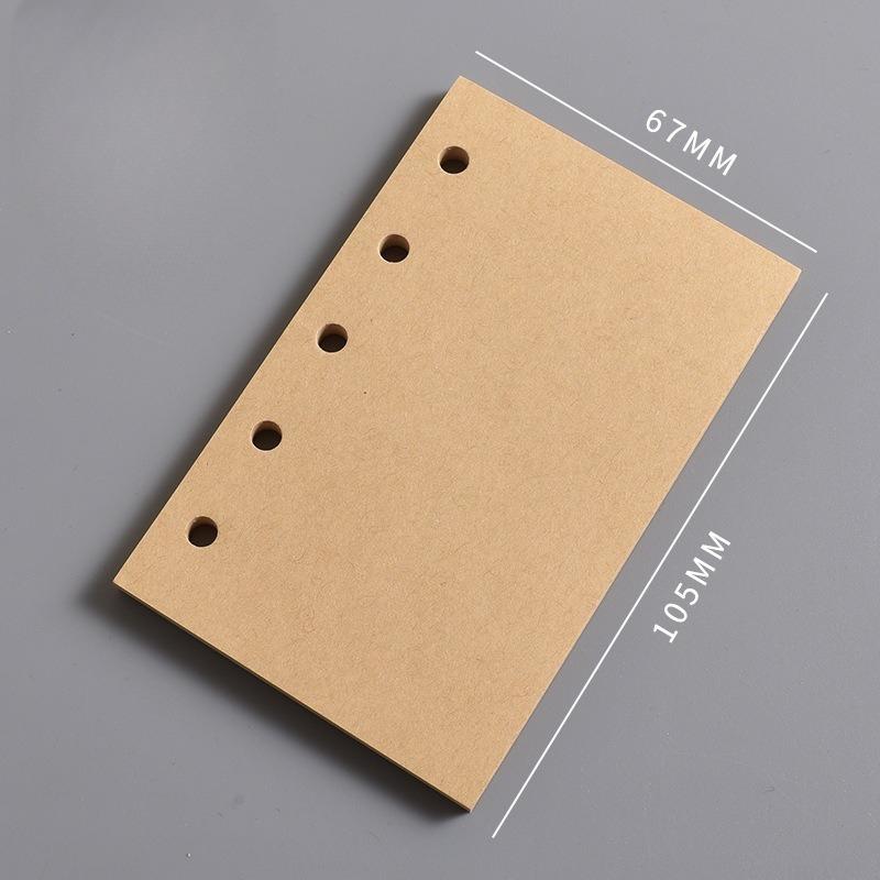 Die Innenseite des M5 Notizbuchs Die leere vertikale Linie des A8 Loseblatt-Kernquadrats und der Wochenplan Eine Seite pro Tag zum Eintragen