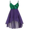 European, American Spring and Summer Mermaid Women Sexy Scale Printing Irregular Dress Cross-border Spot