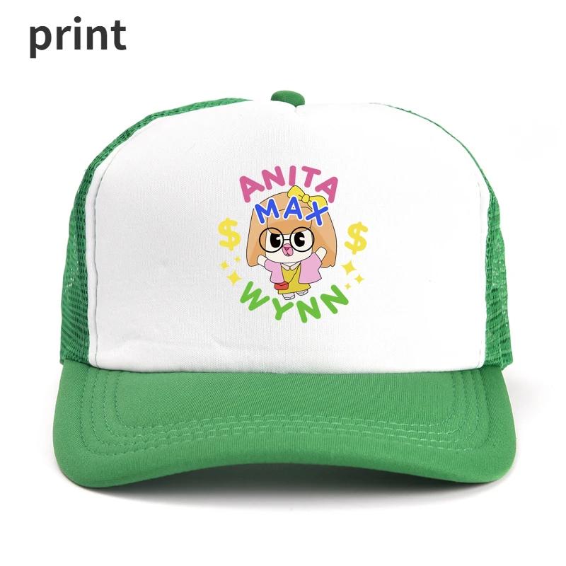 ANITA MAX WYNN Baseball Cap for Unisex Women Hip Hop Cartoon Print Mesh Hat Cute Trucker  Hat Casquette Gorras Bone
