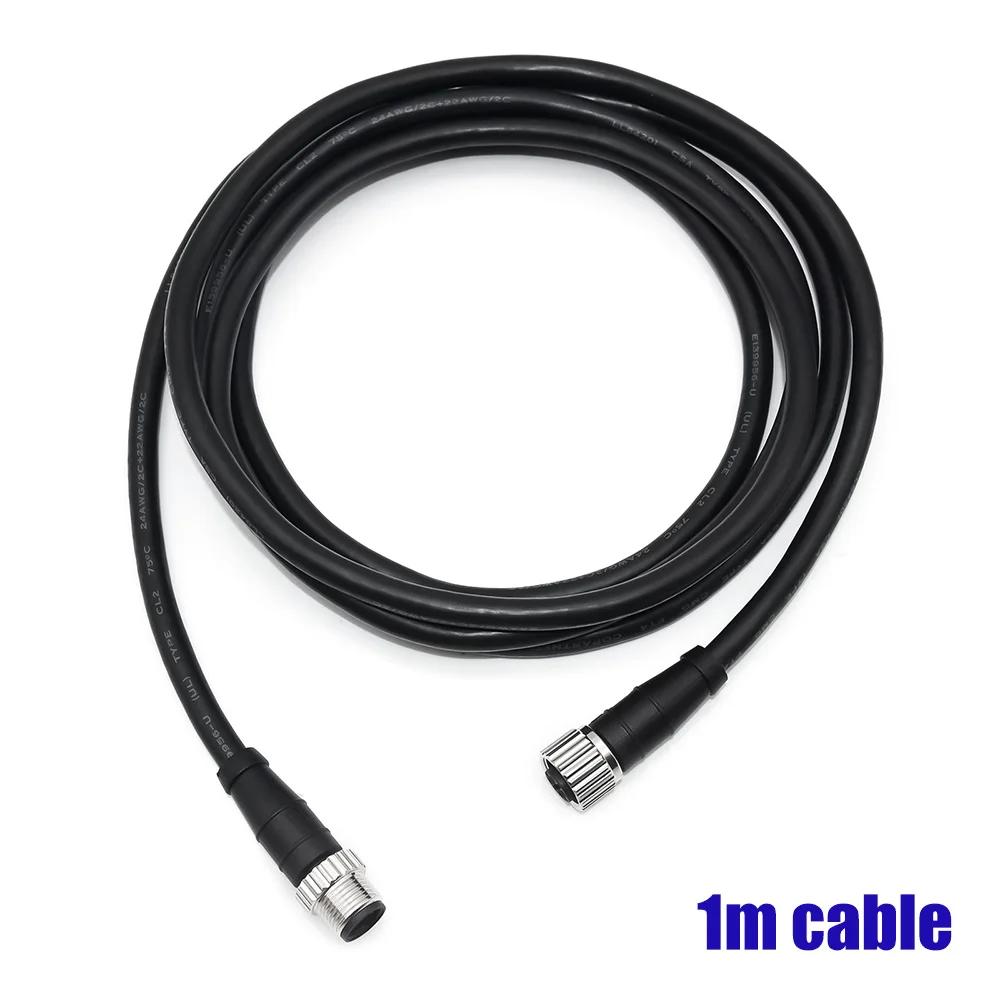 

M12-5 Контактный Разъем-Мама Прямой к Разъему-Папа Прямой Провод с Металлическим Корпусом длиной 0,5~4 метра Двусторонний Провод NMEA2000