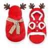 Winter Pet Costume Small Medium Dogs Cats Flannel Reindeer Hoodie With Scarf Christmas Outfit