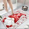 Love Gnome Heart Carpet Rug Soft Washable Anti Slip Home Living Room Sofa Mats Personalized Christmas Rug