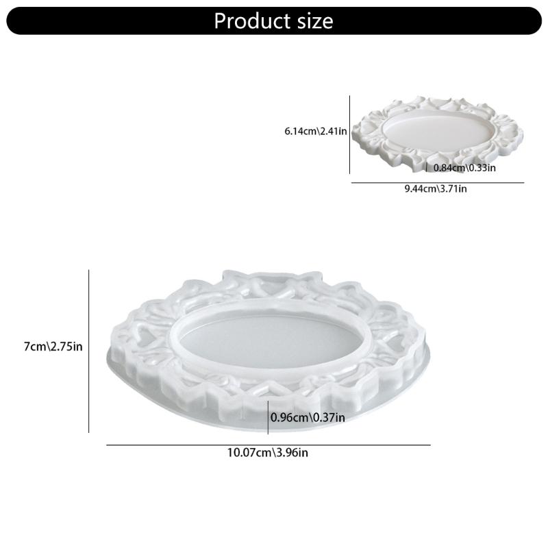 Silicone Crafting Mold With Detailed Renaissances Floral Pattern For Creating Decorative Tray Multipurpose Organizers