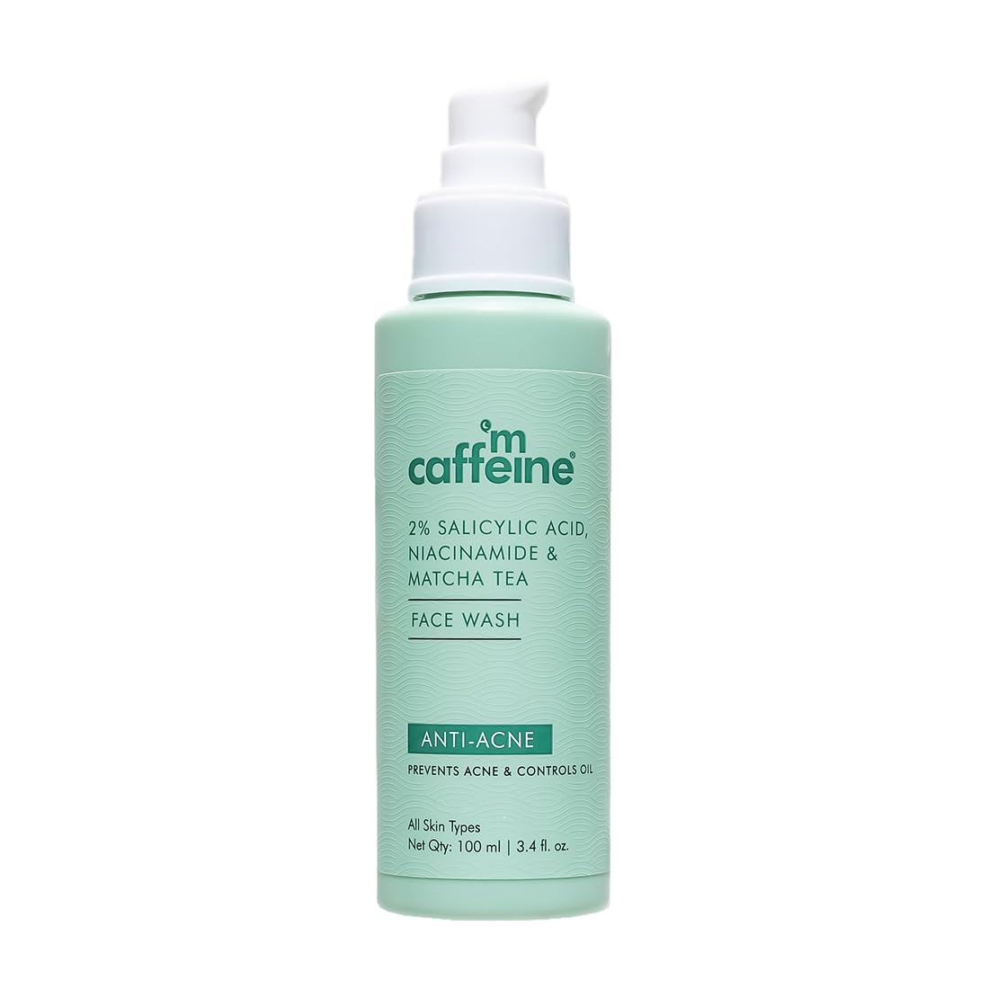 

mCaffeine 2% Salicylic Acid Niacinamide Matcha Tea Face Wash 100 ml Pack of 1 For Acne Prone Skin