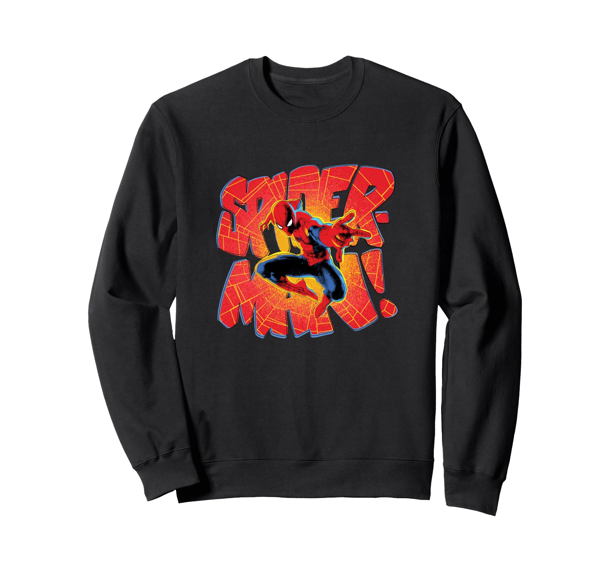 

Marvel Spider-Man Peter Parker Comic Book Letter Logo Sweatshirt