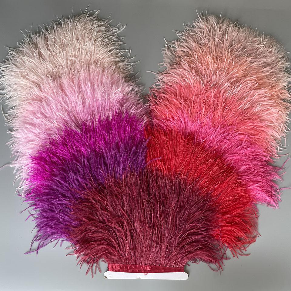 FeatherOstrich Feathers Trim 10 Meter 13-18 CM Feather Plumes Ribbon Selvage For DIY Wedding Dress Decoration Crafts Accessories