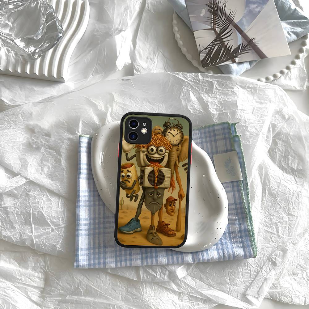 I-ITALIANS B-Brainrot Creative Animal For IPhone 11 12 13 14 15 16 Pro Max Plus Matte Translucent Phone Cover