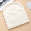 Stylish Knitted Beanie Hat with Rhinestone Embellishments for Winter and Fall