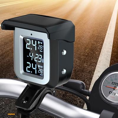 Solární detektor tlaku v pneumatikách Bezdrátový monitorovací systém tlaku v pneumatikách pro motocykly Vodotěsný