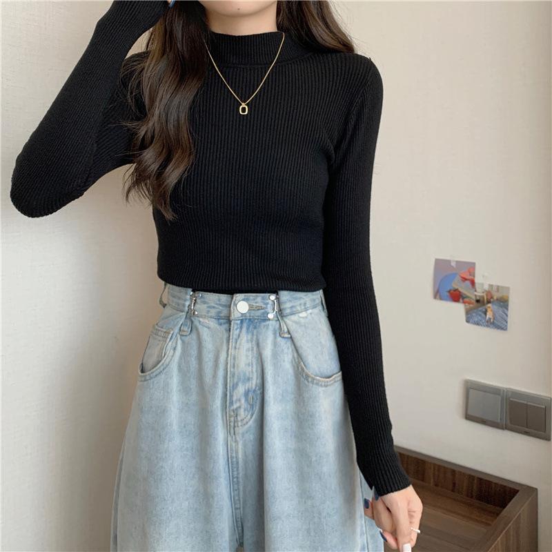 Frauen Herbst Rollkragenpullover Gestrickte Weiche Pullover Grundlegende Kaschmir Pullover Für Frauen Herbst Winter