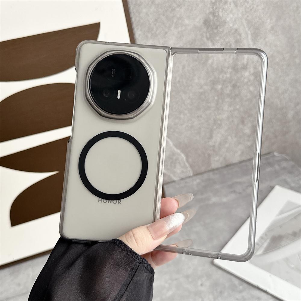 Frosted Texture Phone Case For Honor Magic V5 V3 MagSafe Magnetic Wireless Charge Hard Shell Protection Back Cover