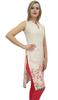 Bimba Women's Sleeveless Black Floral Printed Tunic Designer Kurta Kurti-10