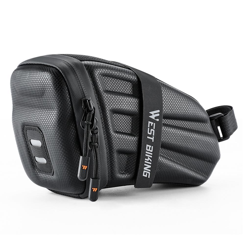 

WEST BIKING YP0707395 1.8L Hard Shell Road Bike Saddle Bag Waterproof Cycling Seat Pack A