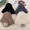 Winter Women Men Ear Protection Knitted Hat Velvet Warm Earmuffs Cap Soft Wool Ski Riding Bonnet Plush Thicken Skullies Beanies