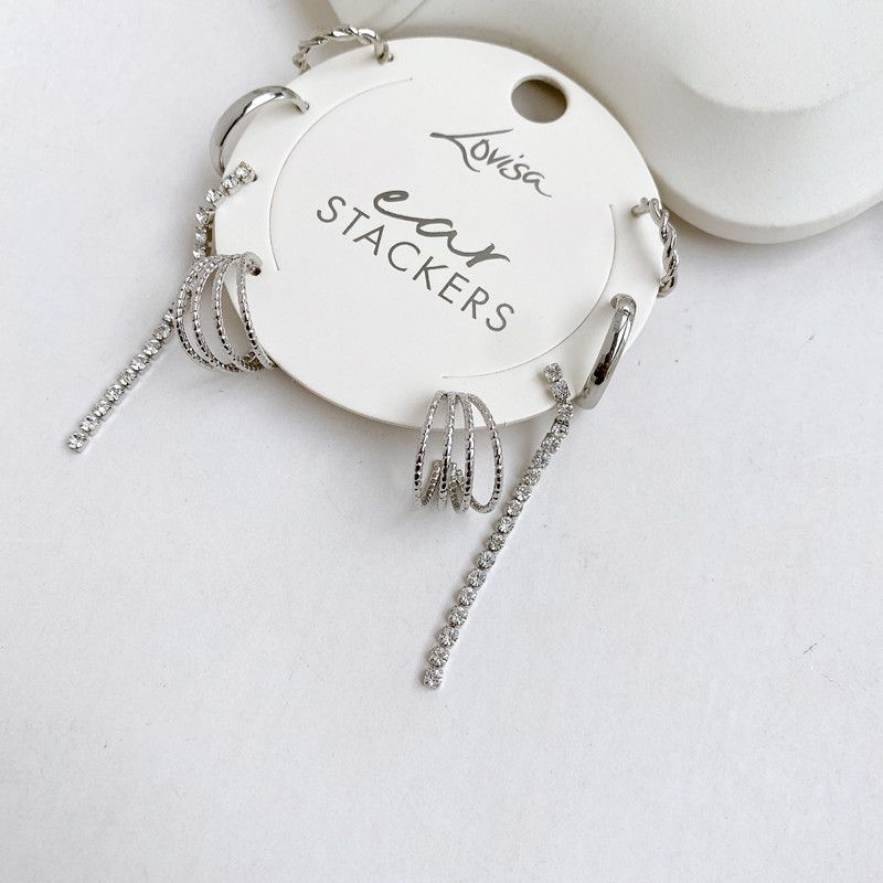 

and American Export Jewelry, Fashionable, Unique, Simple, Versatile, Niche Design, Tassel, Sparkling Diamonds, Light Luxury, High-End Earrings Default