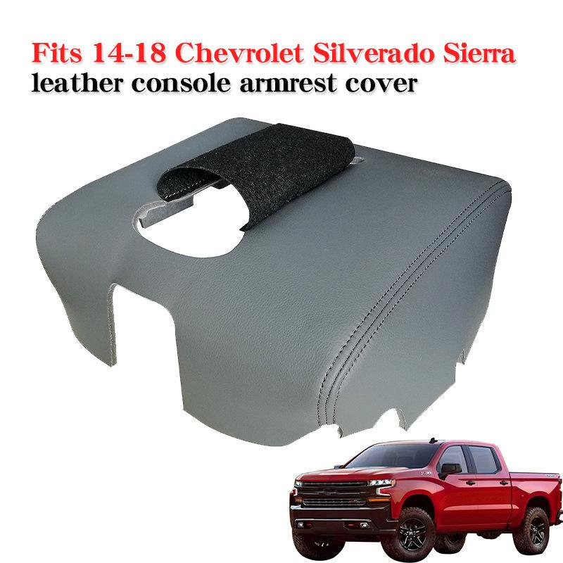Für Chevrolet Silverado Sierra Mittlere Armlehnenabdeckung Leder Aufbewahrungsbox Schutzpolster Innenraummodifikation