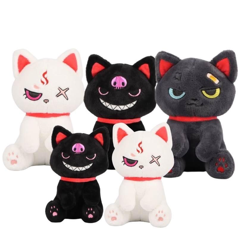 Halloween Pirate Cat Plush Toy Dark Style Pillow Surrounding Stuffed Animal