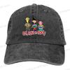 Ed Edd N Eddy Peaked Hat  Vintage Animated Series  Adjustable Rayon Summer Sun Hat  with Colorful Character Design