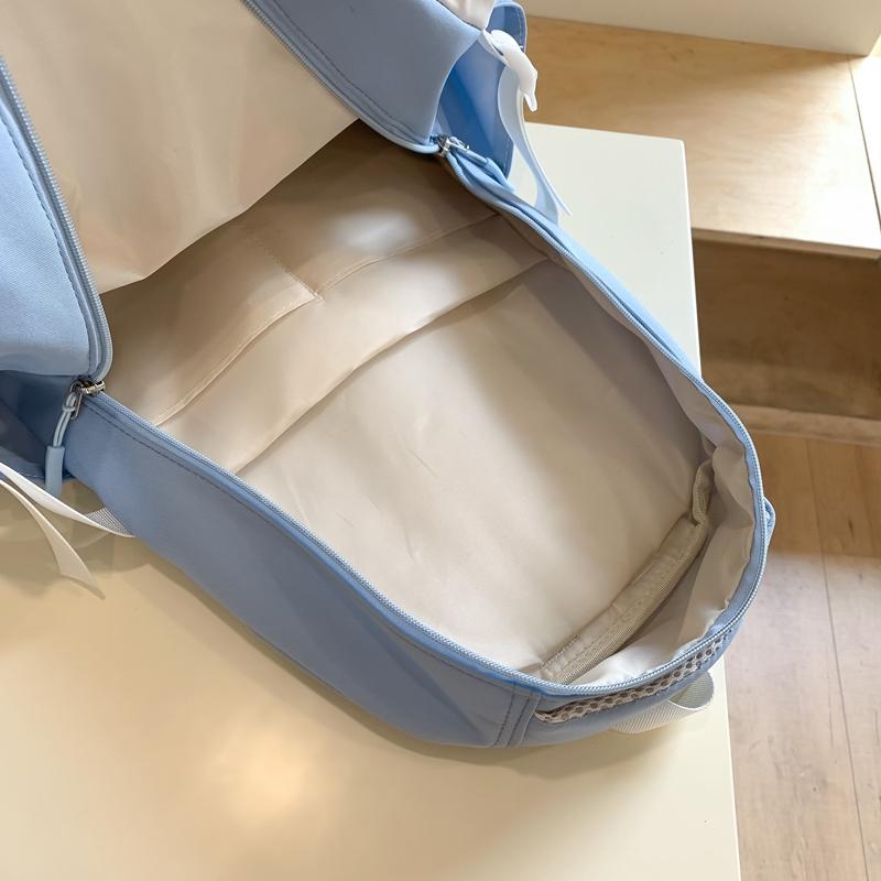 Middle School Student Schoolbag Color Block Women's Large Capacity Backpack Primary School Student's Fifth and Sixth Grade Lightweight Backpack