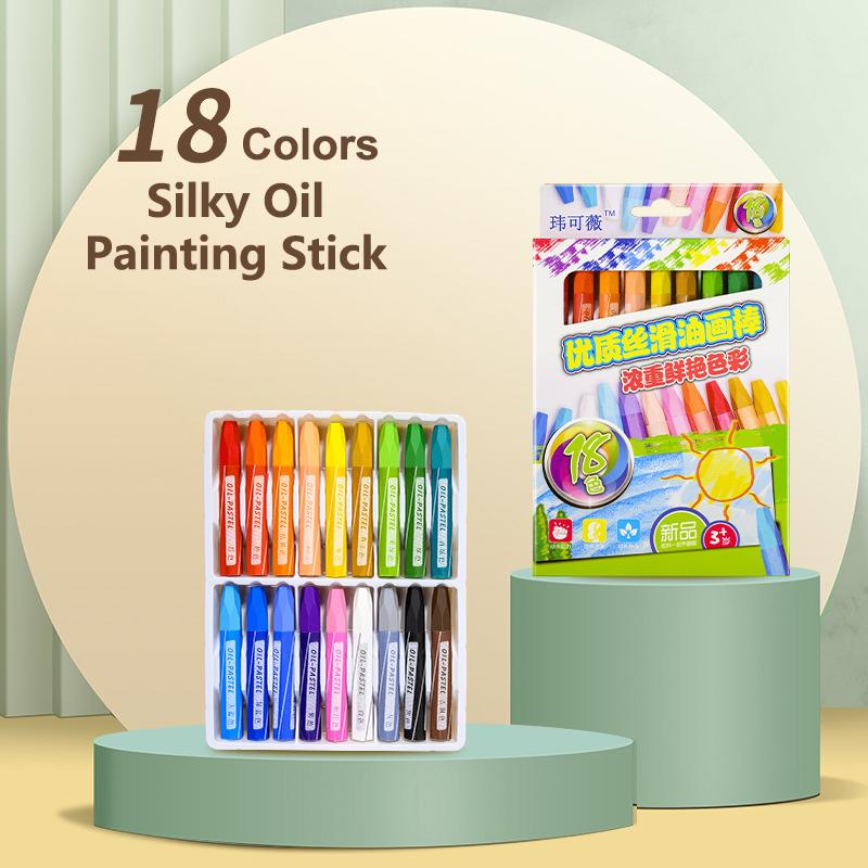 1Set Children Crayons Oil Pastel Dust Free Non-Toxic Crayons Toddler Washable Crayons Painting Drawing Sketching Oil Pastel